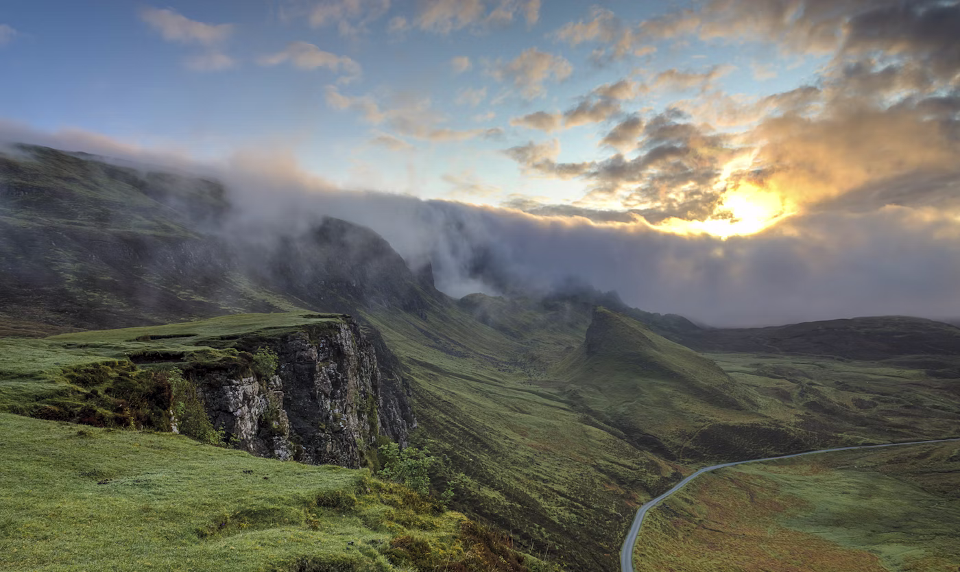Misty mountain valley representing the neurobiological fog of trauma and PTSD
